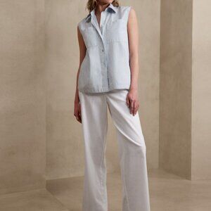 NWT - Banana Republic Sleeveless Long Button-Down Shirt